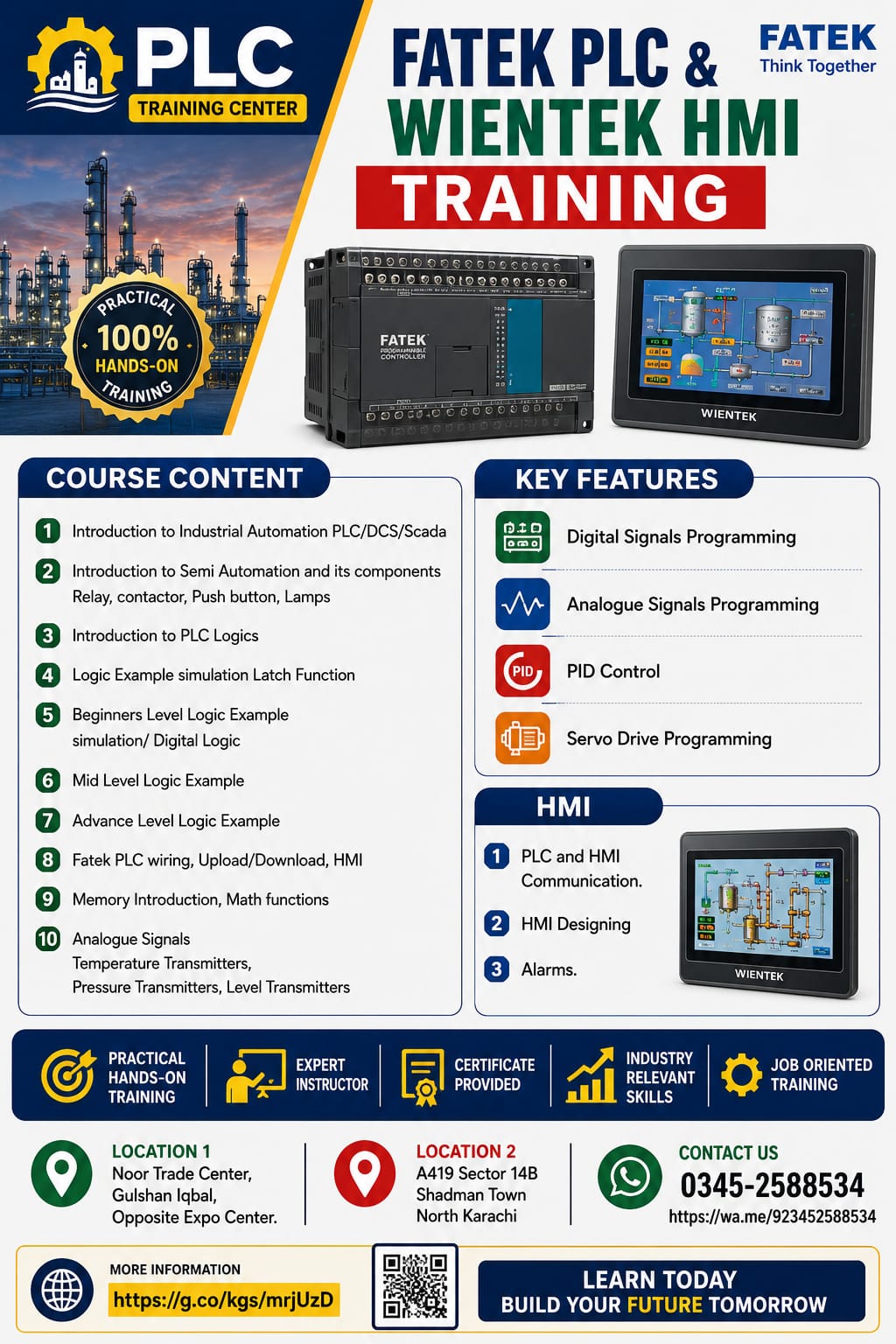 fatek plc and hmi training plc training center
